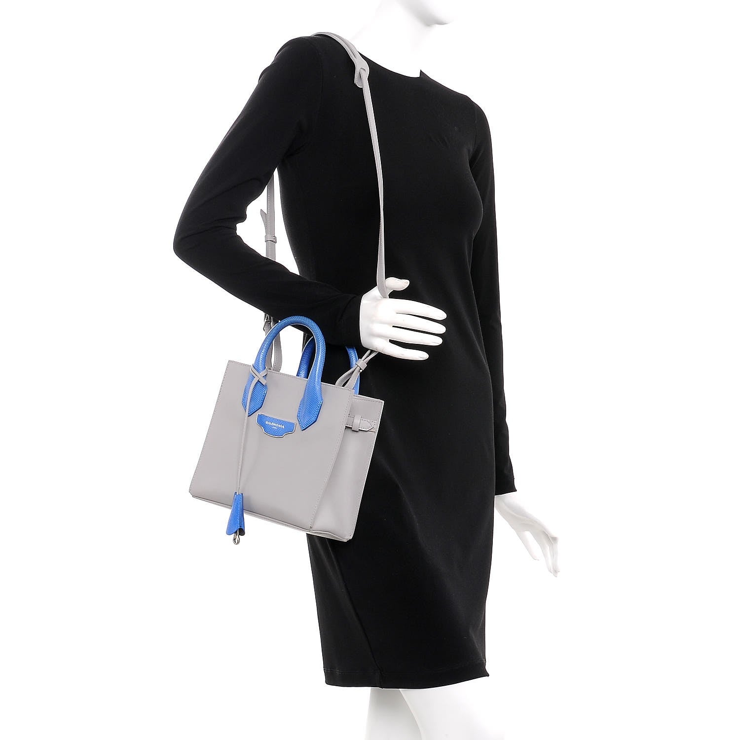 Balenciaga Smooth Calfskin Acrochord Mini All Afternoon Gris Cyan 2 of 10