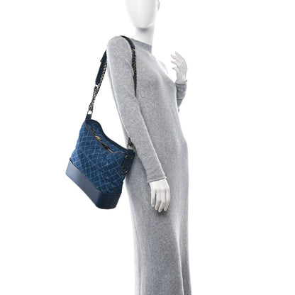 Chanel Denim Calfskin Large Gabrielle Hobo Blue 2 of 10