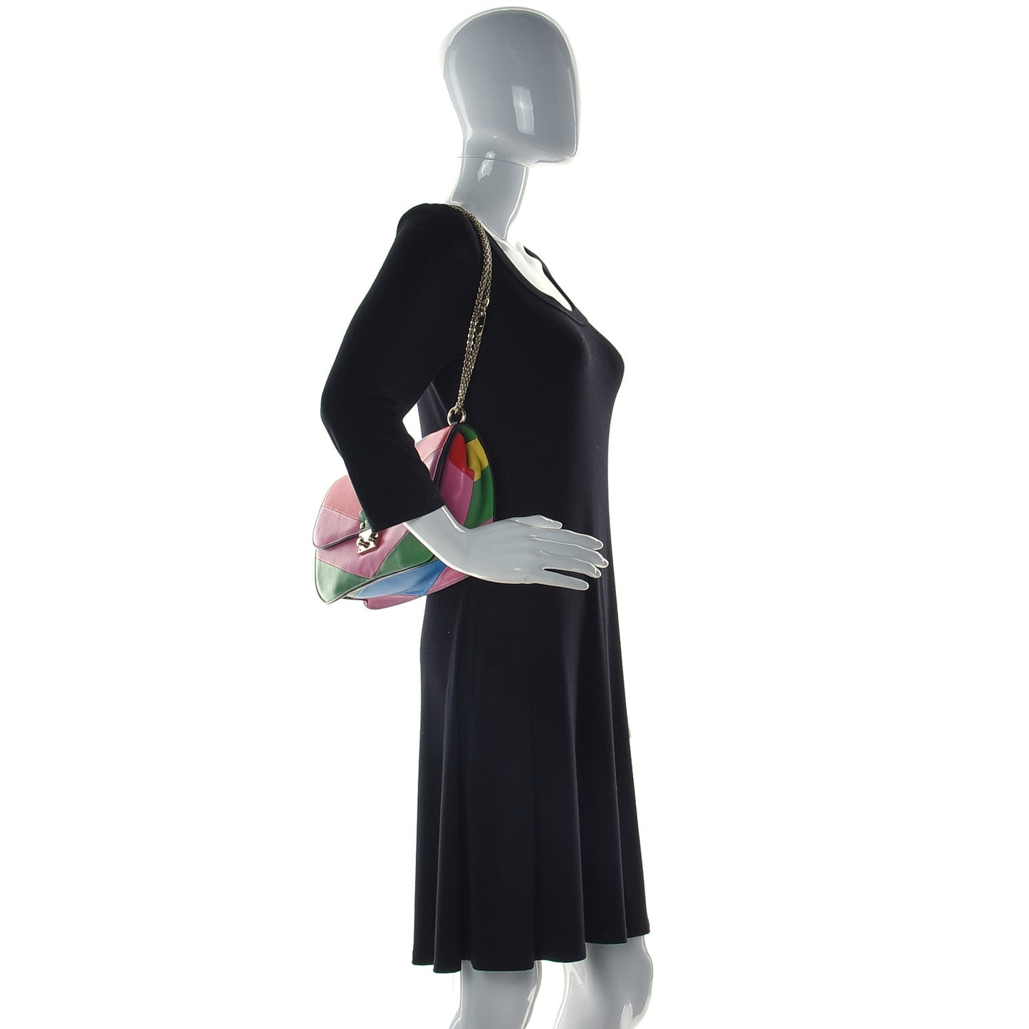Vitello 1973 Medium Glam Lock Rockstud Flap Multicolor