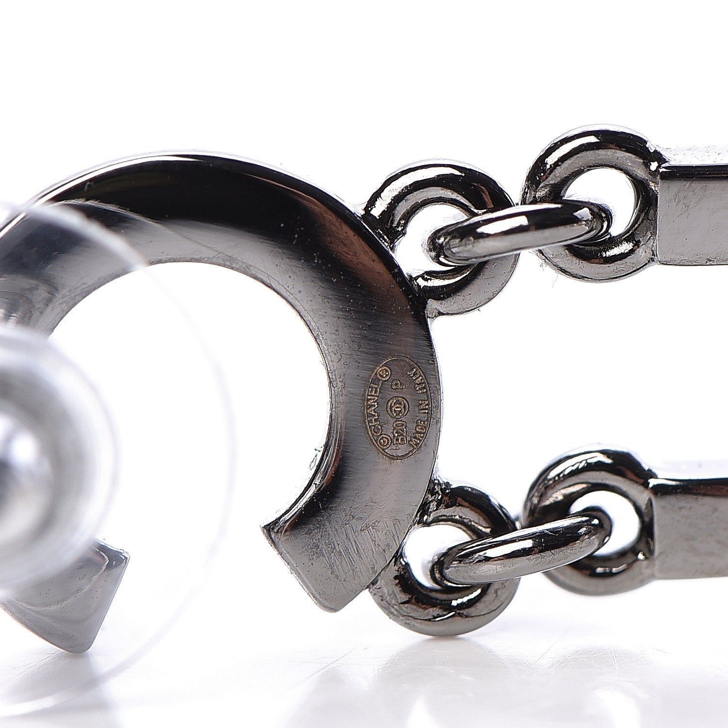 Chanel Crystal Pearl Bright Young Things Earrings Gold Ruthenium 4 of 5