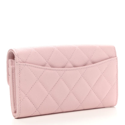 Chanel Caviar Quilted Medium Flap Wallet Light Pink 3 of 8