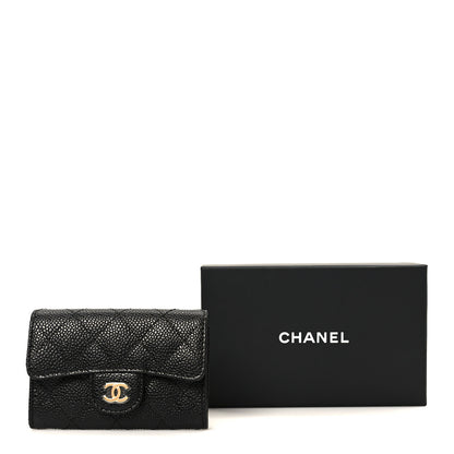 Chanel Caviar Quilted Flap Card Holder Black 10 of 10