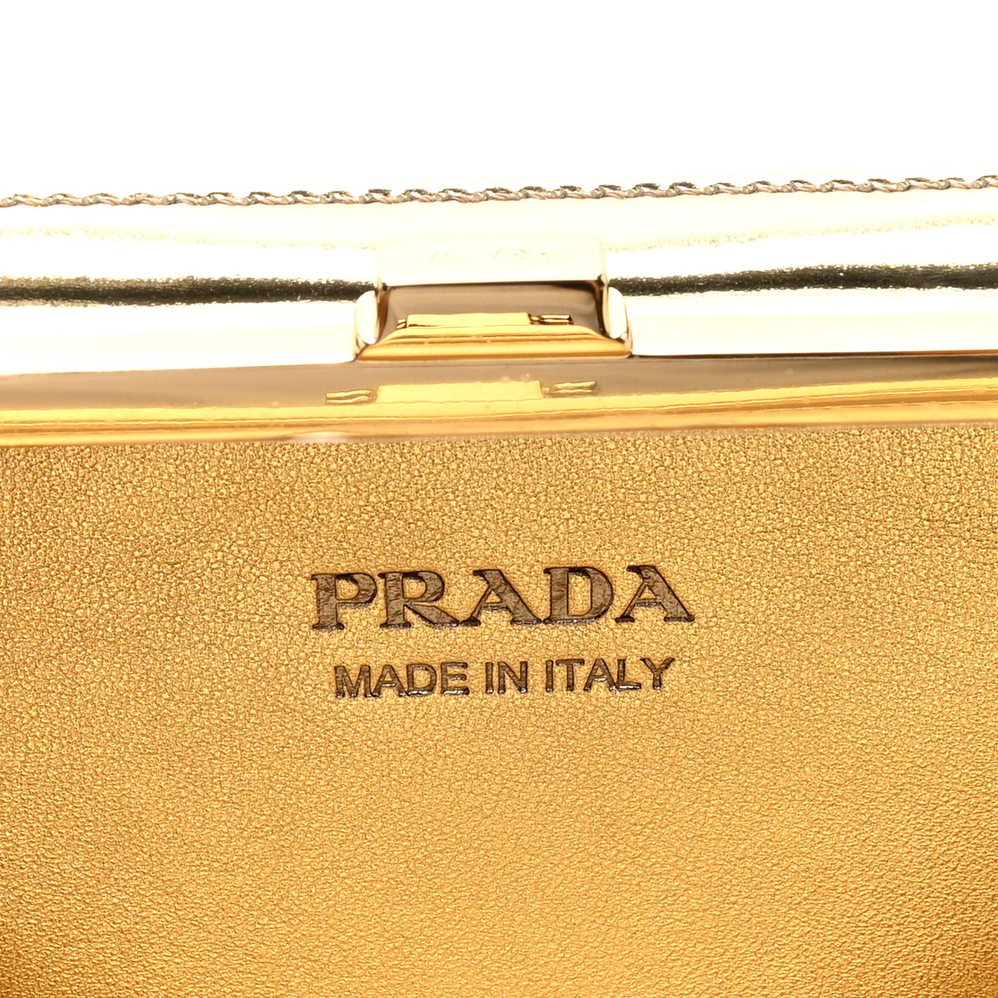 Metallic Patent Triangle Crossbody Clutch Platino