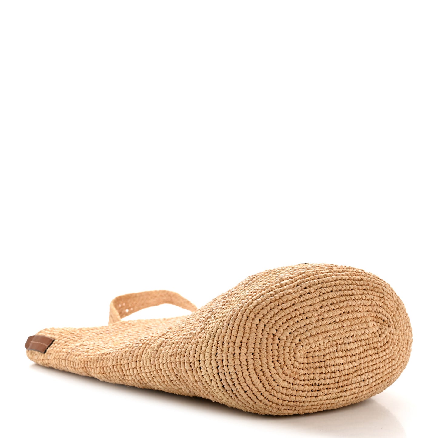 Raffia Mini Slit Tote Bag Natural Tan