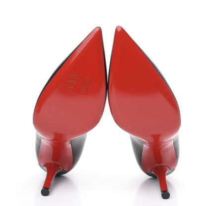 Christian Louboutin Shiny Nappa Apostrophy 100 Pumps 38 Black 5 of 8