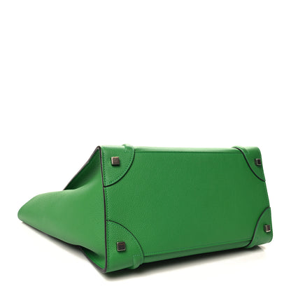 Celine Drummed Calfskin Mini Luggage Mint 4 of 12