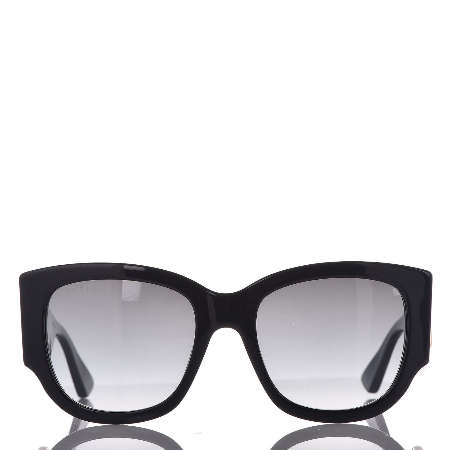Acetate Web Oversized Frame Rectangle Sunglasses GG0276S Black
