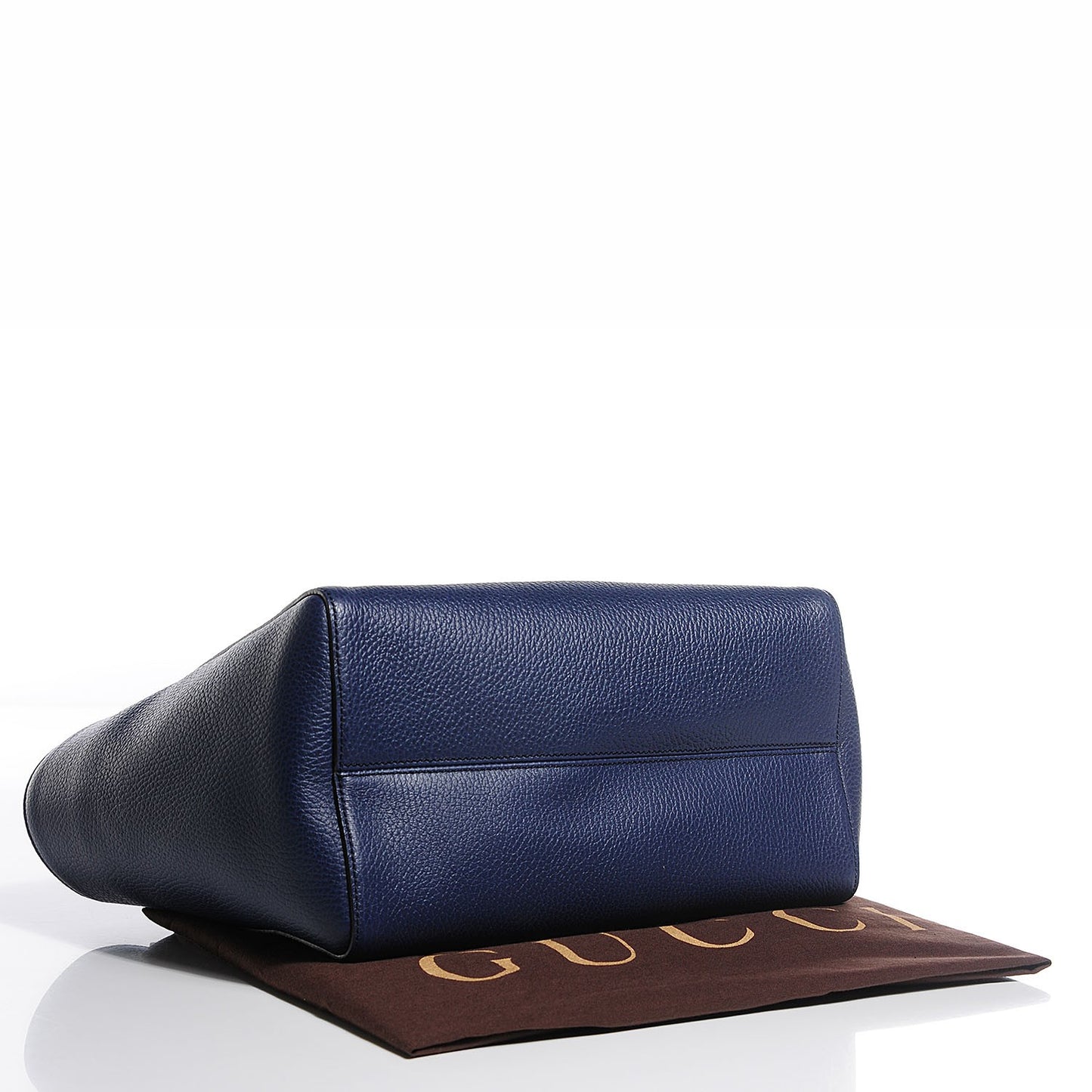 Dollar Calfskin Small Swing Tote Classic Marine Deep Cobalt