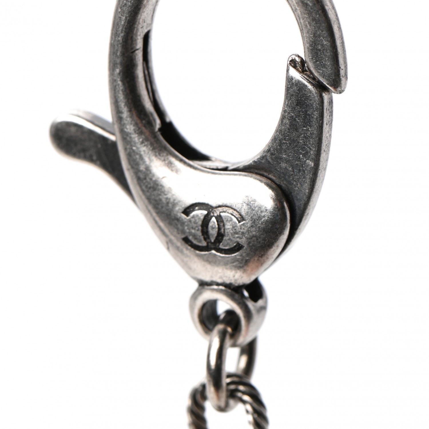 Chanel CC Key Chain Silver 3 of 4