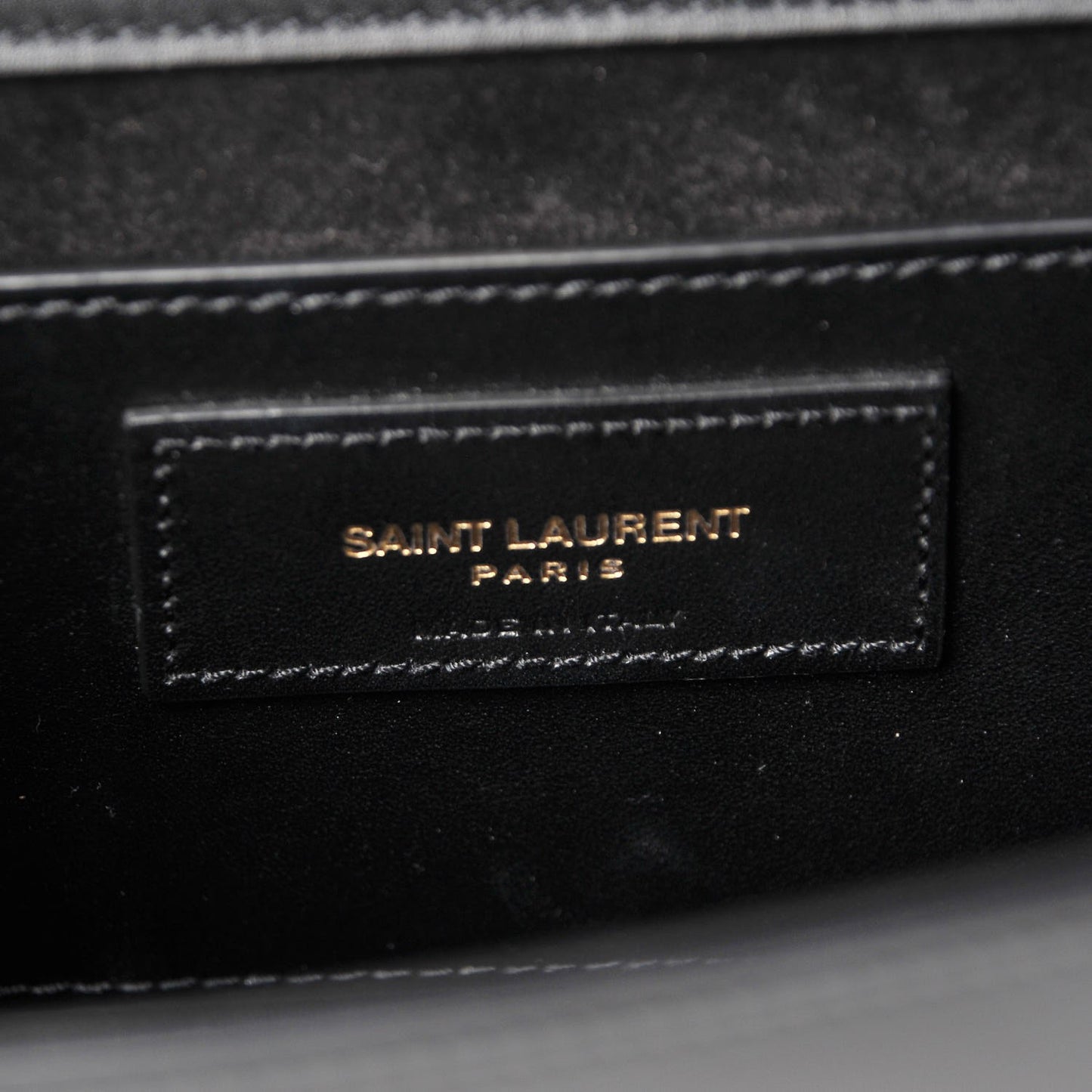 Smooth Calfskin Medium Classic Monogram Kate Tassel Satchel Black