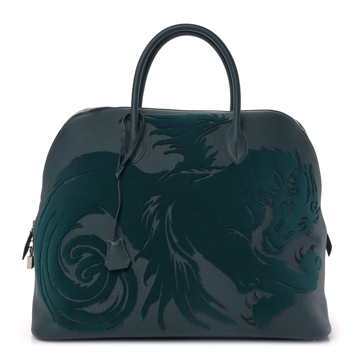 Hermes Togo Tufting Chimeres Dragon 1923 Bolide 45 Vert Cypress 1 of 8