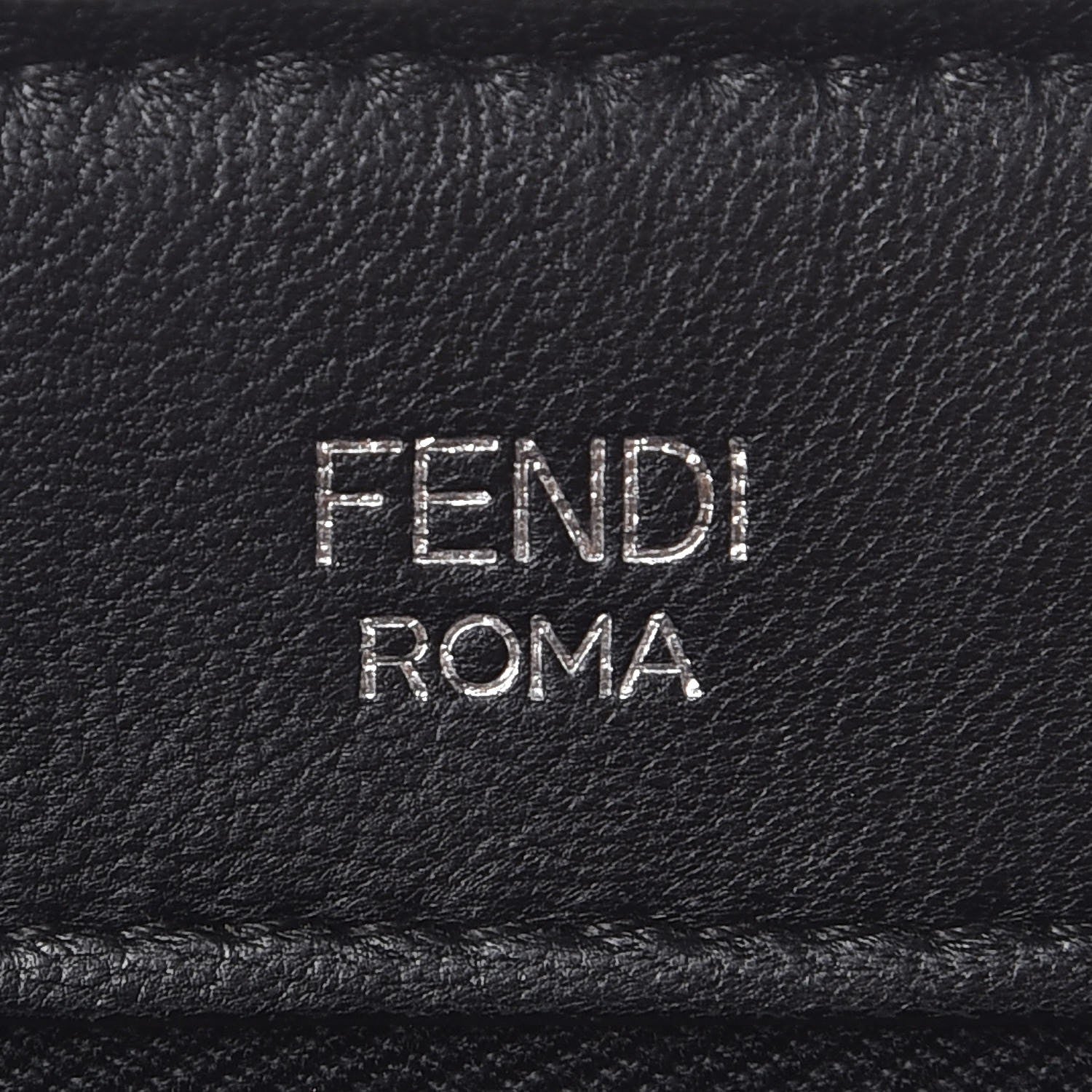 Fendi Shiny Nappa Trapuntata Small DotCom Click Top Handle Chain Satchel Black 9 of 9