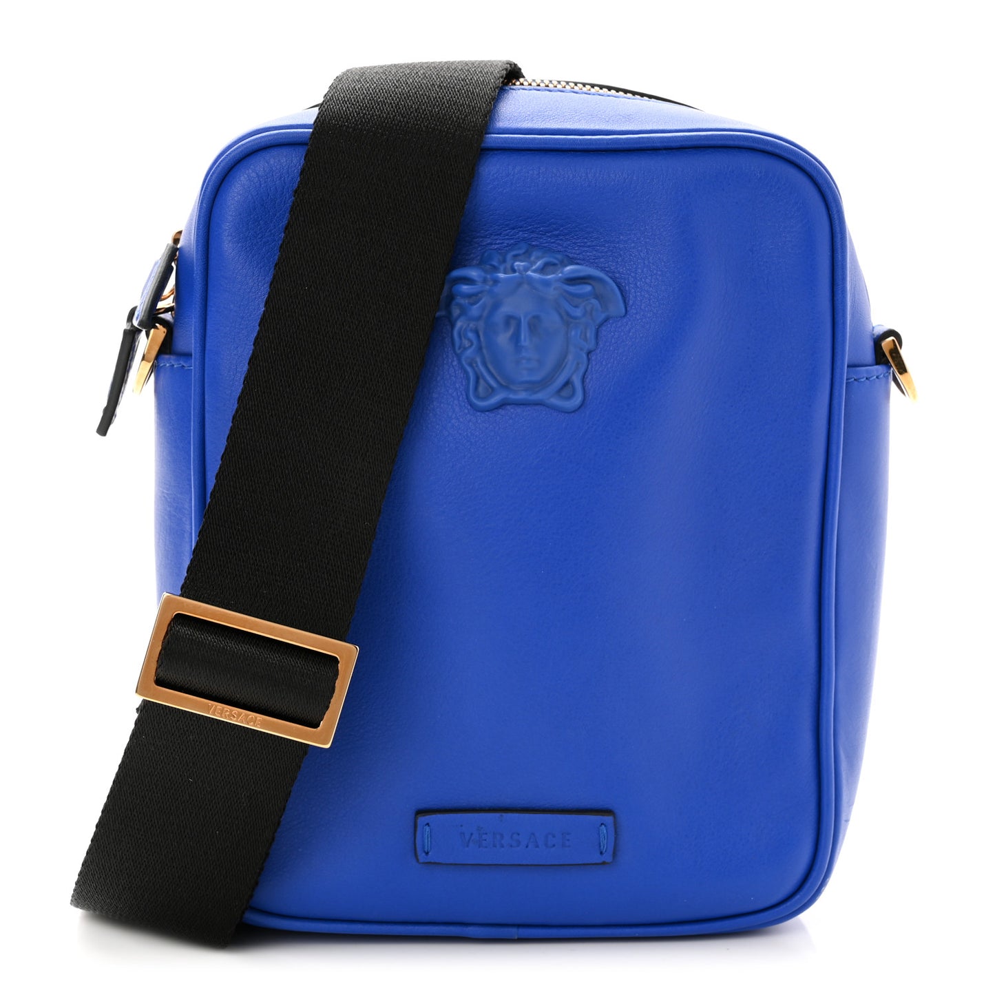 Calfskin Mini La Medusa Messenger Bag Blue