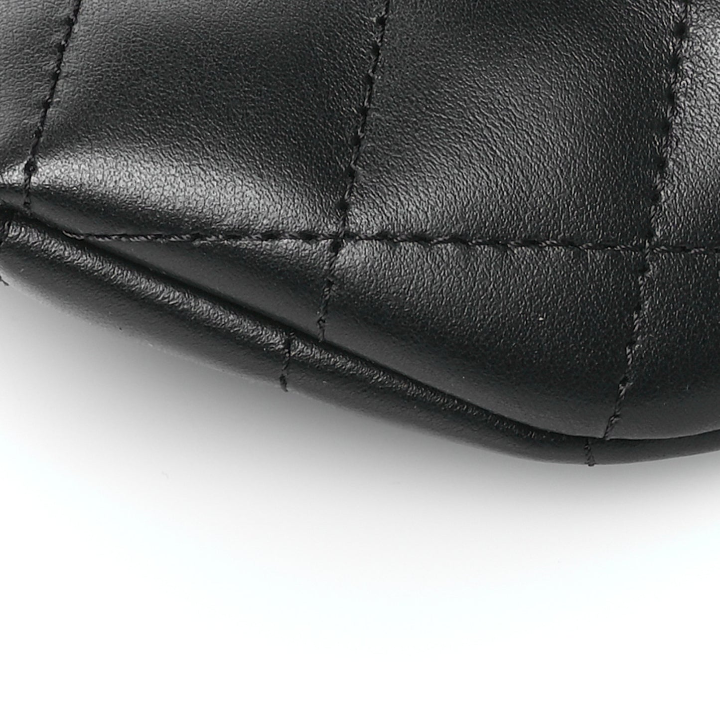Calfskin Quilted CC Uniform Flap Belt Bag Black