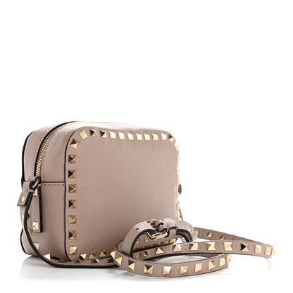 Valentino Garavani Pebbled Calfskin Rockstud Camera Crossbody Bag Poudre 3 of 12
