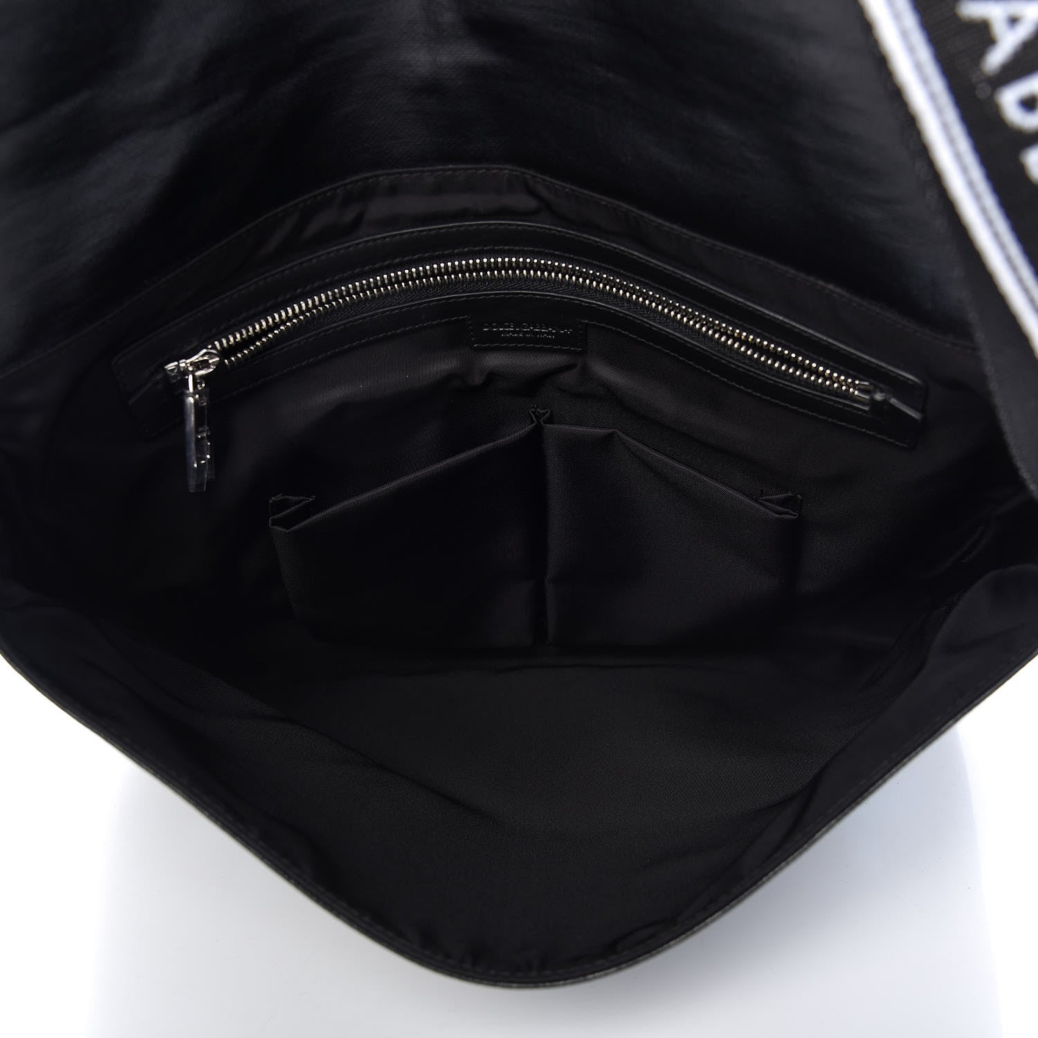 Dolce & Gabbana Calfskin Coated Canvas Logo Panel Messenger Black 5 of 14