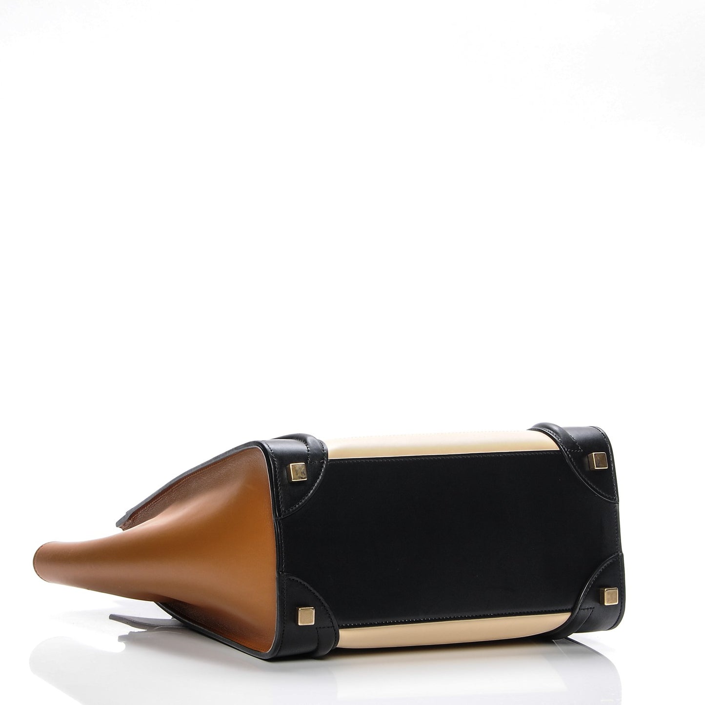 Satin Calfskin Micro Tri-Color Luggage Seashell