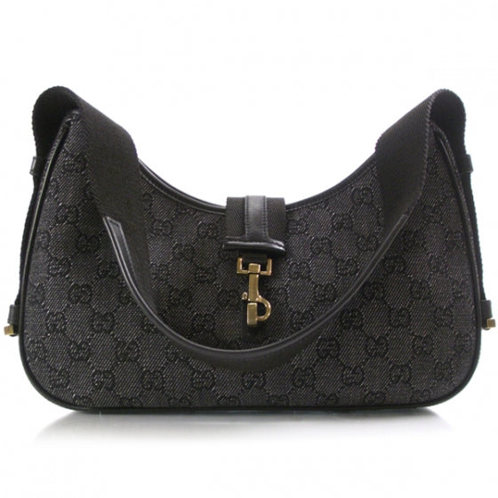 Gucci Denim Monogram Shoulder Bag 1 of 10