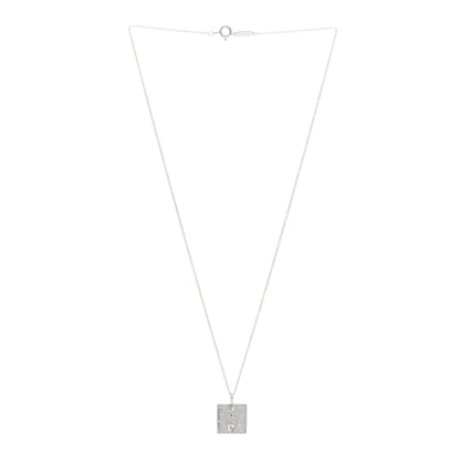 Tiffany Sterling Silver Love Notes Square Pendant Necklace 3 of 4