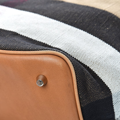 Burberry Canvas Mega Check Medium Ashby Hobo Saddle Brown 11 of 19