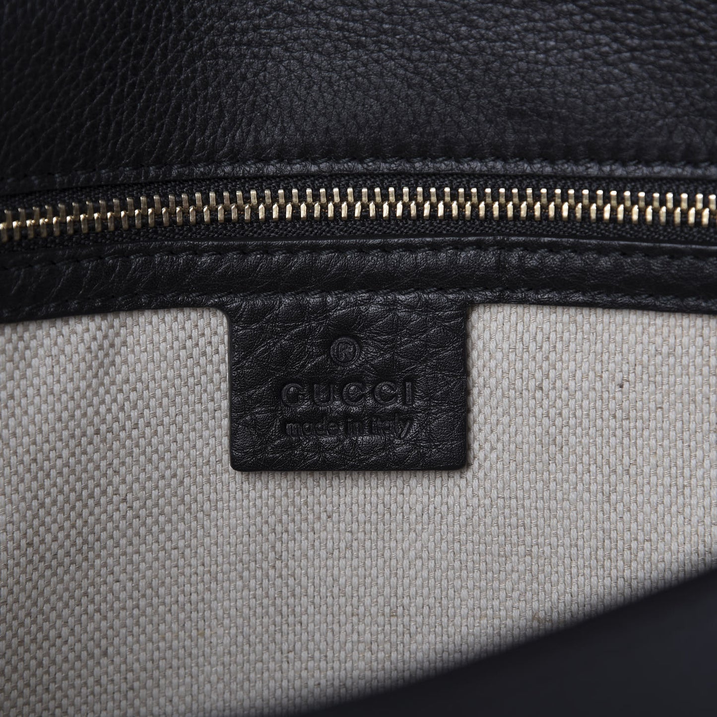 Pebbled Calfskin Medium Soho Clutch Black