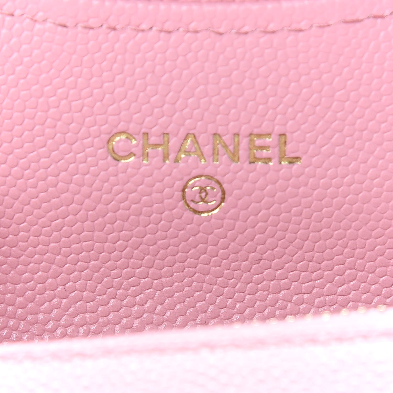Chanel Caviar Quilted Flap Zip Card Holder On Chain Pink 5 of 8