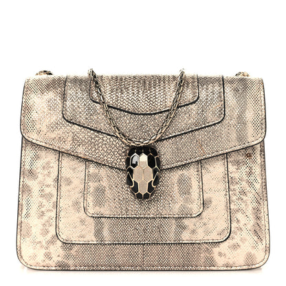 Bulgari Metallic Karung Serpenti Forever Top Handle Gold 1 of 9