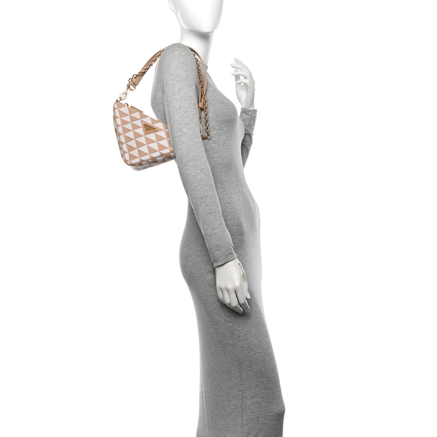 Jacquard Triangolo Symbole Embroidered Mini Triangle Bag Corda Talco