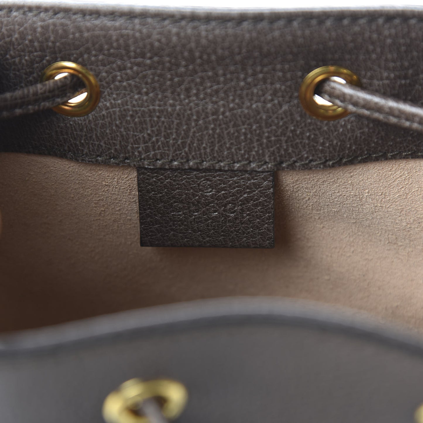 GG Supreme Monogram Web Mini Ophidia Bucket Bag Brown