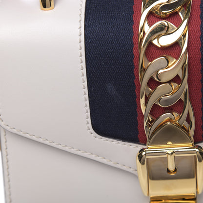 Gucci Calfskin Mini Sylvie Chain Shoulder Bag White 9 of 12