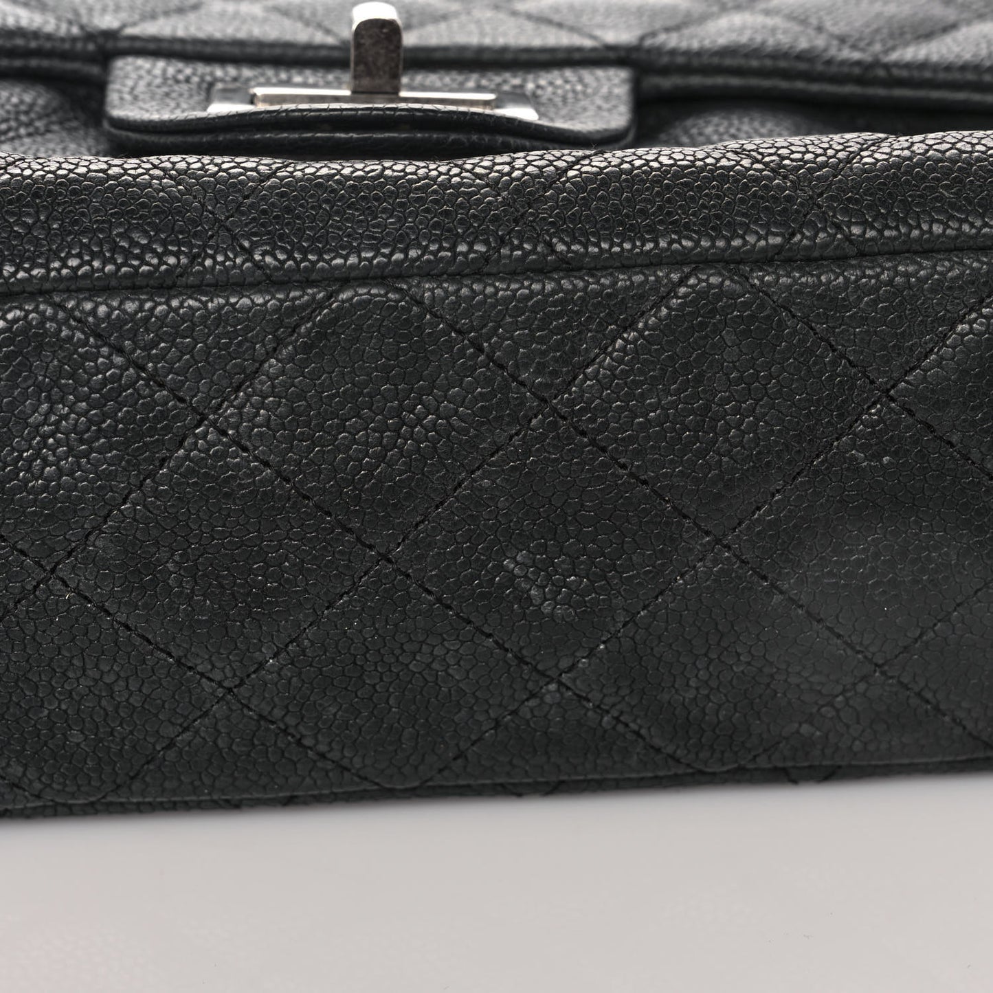 Washed Caviar Quilted 2.55 Reissue 225 Bijoux Chain Flap Black