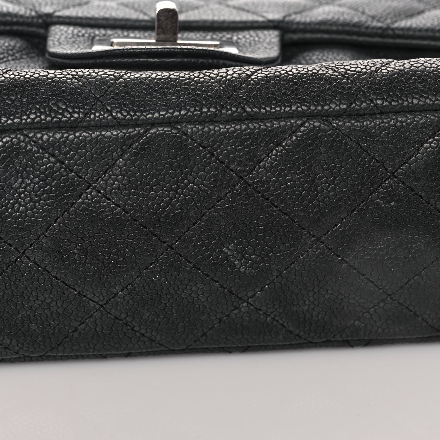 Chanel Washed Caviar Quilted 2.55 Reissue 225 Bijoux Chain Flap Black 12 of 15