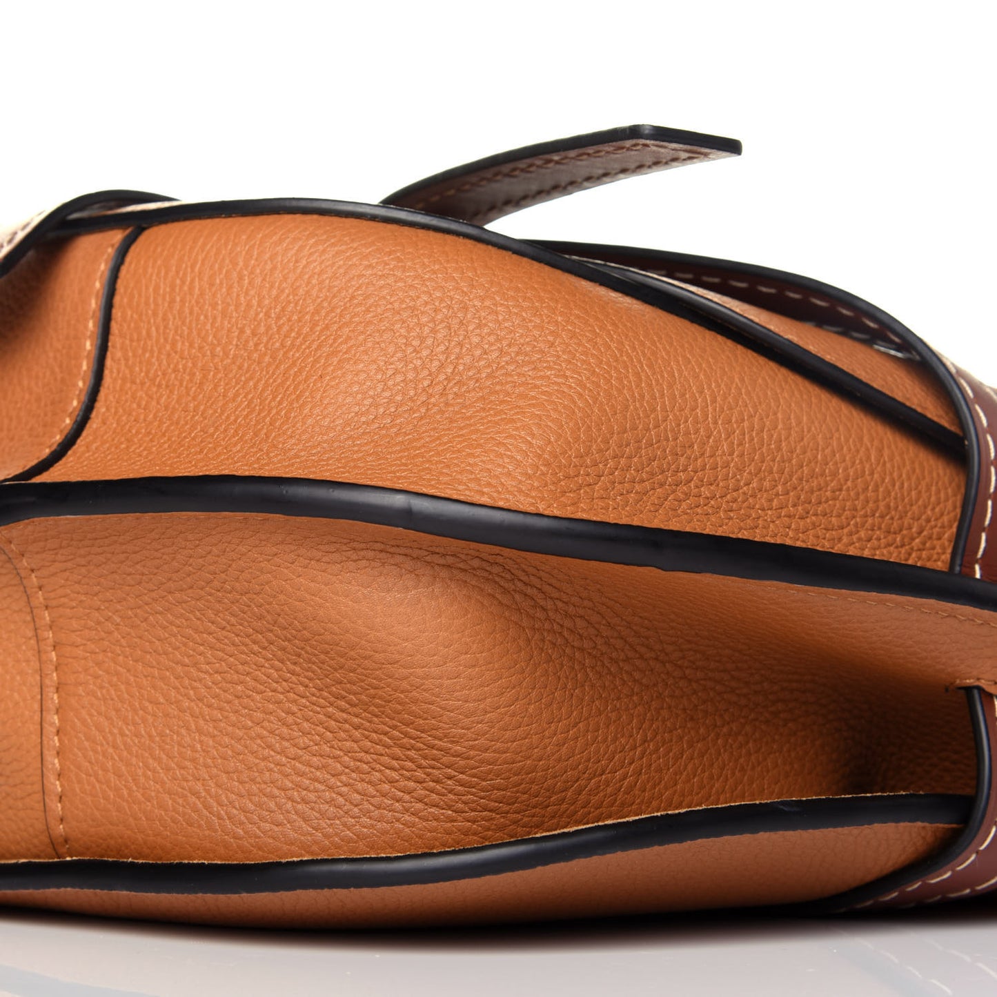 Grained Calfskin Small Gate Crossbody Bag Caramel Pecan