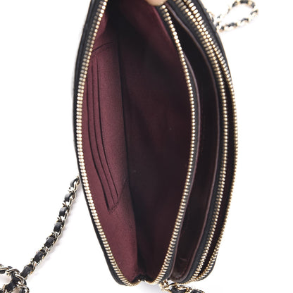 Chanel Lambskin Quilted Small Clutch With Chain Black 7 of 11