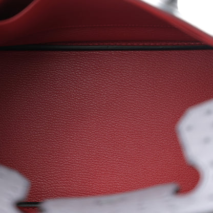 Hermes Ostrich Horseshoe Birkin 30 Gris Agate Rouge Vif 5 of 13