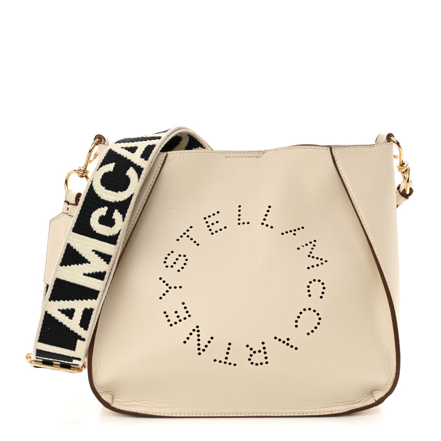 Eco Alter Nappa Perforated Logo Mini Crossbody White