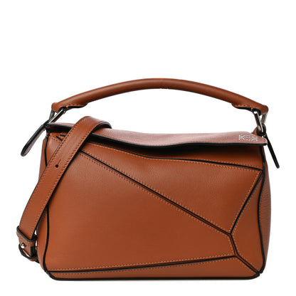 Loewe Calfskin Small Puzzle Bag Tan 1 of 17