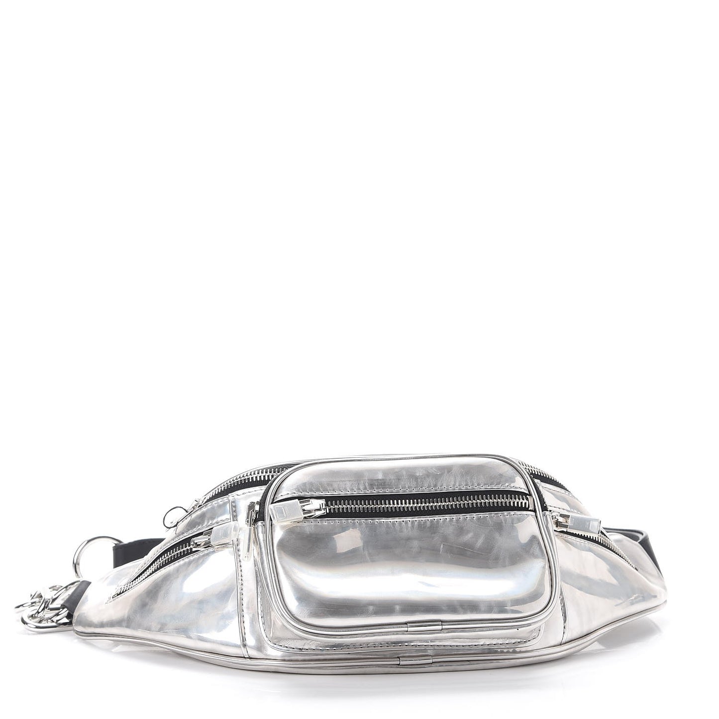 Mirror Mini Attica Chain Fanny Pack Belt Bag Silver