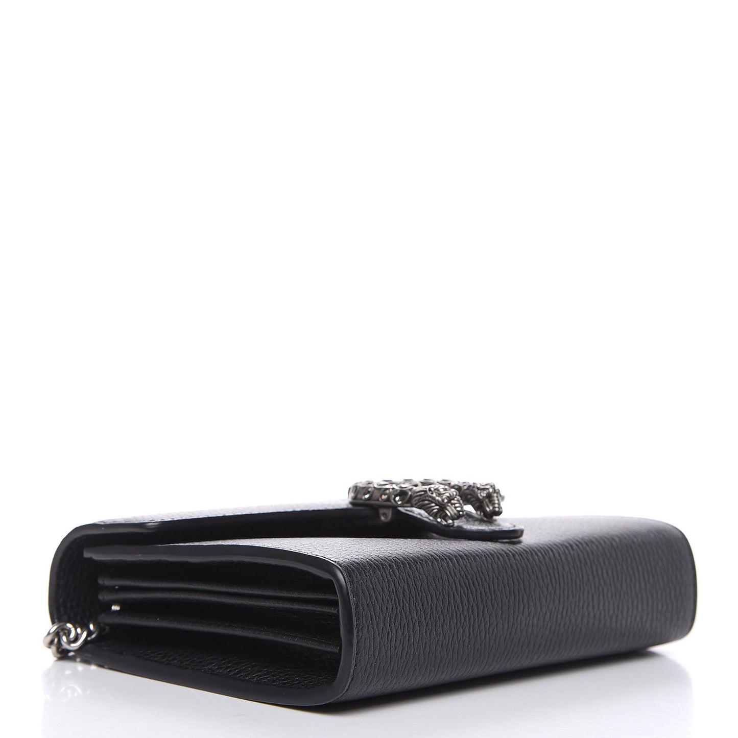 Calfskin Mini Dionysus Chain Wallet Black