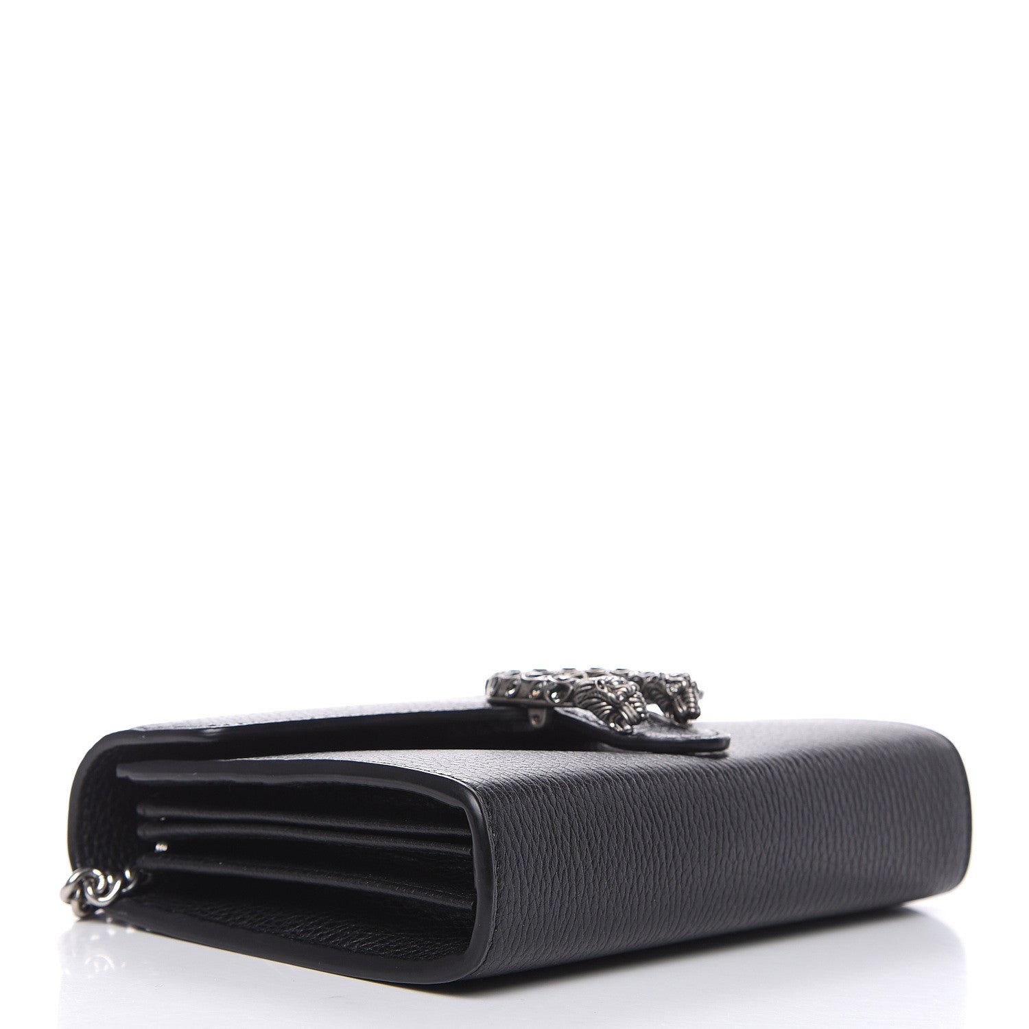 Gucci Calfskin Mini Dionysus Chain Wallet Black 4 of 10