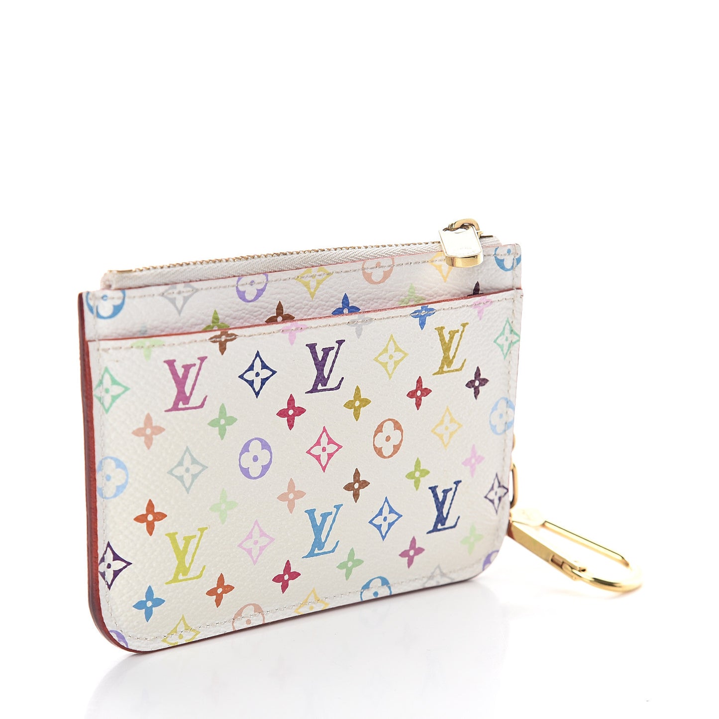 Monogram Multicolor Key Pouch White Litchi