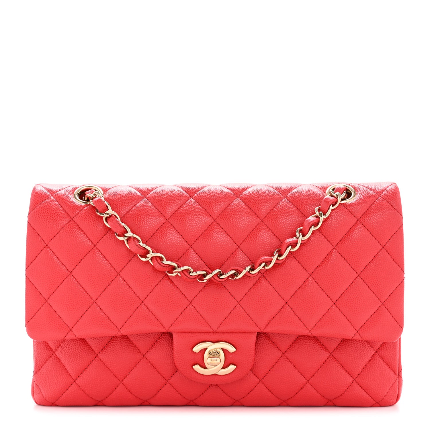 Chanel Caviar Quilted Medium Double Flap Red 1 of 12