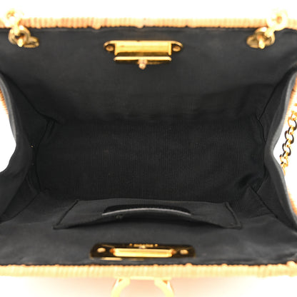 Salvatore Ferragamo Wicker Gancini Chain Bag Natural 5 of 10