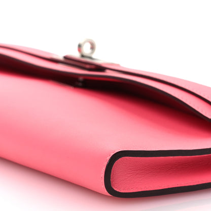Hermes Swift Kelly Cut Clutch Pochette Rose Azalee 11 of 15