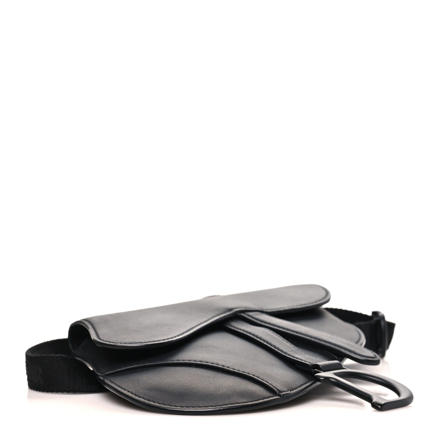 Christian Dior Ultra Matte Calfskin Saddle Belt Bag Black 4 of 10
