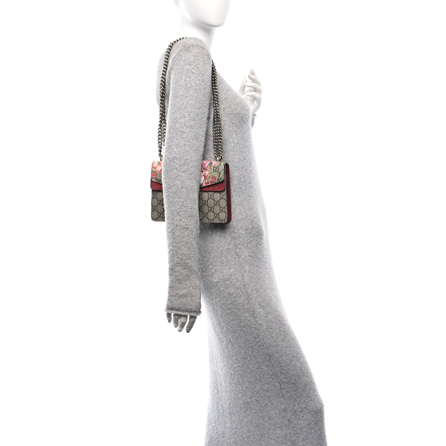 GG Supreme Monogram Blooms Mini Dionysus Shoulder Bag Beige Multicolor Dry Rose