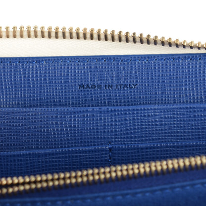 Fendi Vitello Elite Fendi Roma Simply Zip Around Wallet White Multicolor 7 of 8