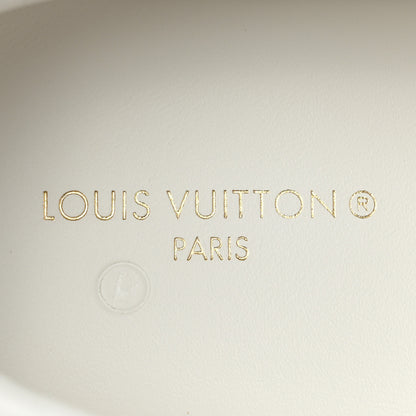 Louis Vuitton Calfskin Mens Luxembourg Samothrace Sneakers 9 White Yellow Green 8 of 10