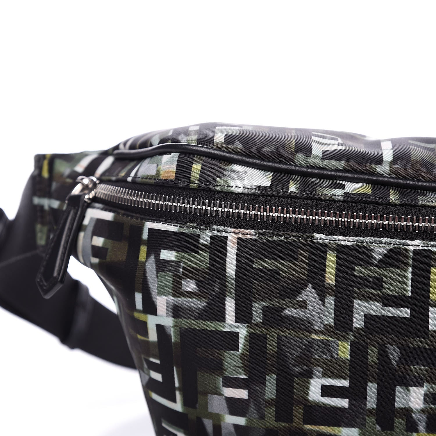Fendi Nylon CamouFF Belt Bag Black Multicolor 8 of 11