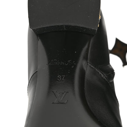 Louis Vuitton Calfskin Bliss Ankle Boots 37 Black 6 of 8